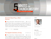 Tablet Screenshot of 5minutesinchurchhistory.com